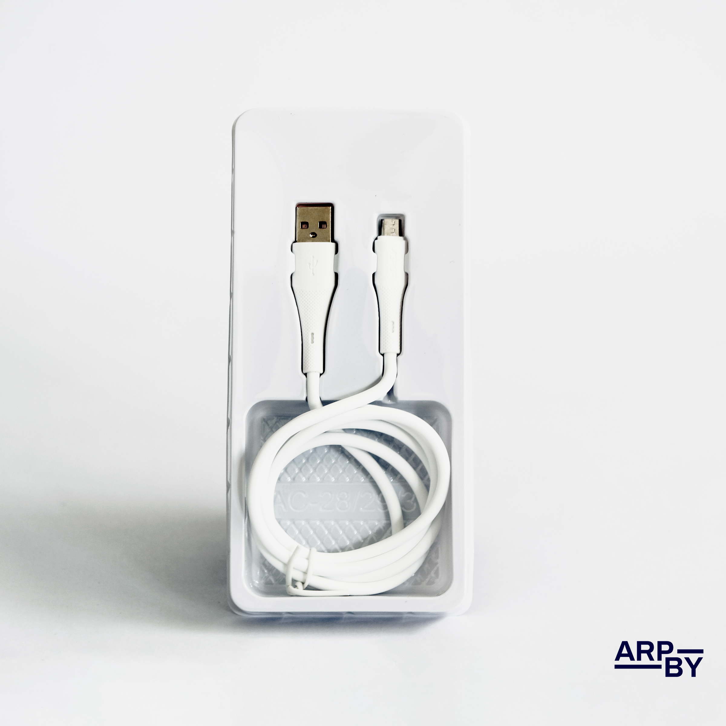 Cabo carreg. rapido 3A AC28 USB-A p Micro Usb  Branco Cabo carreg. rapido 3A AC28 USB-A p Micro Usb  Branco